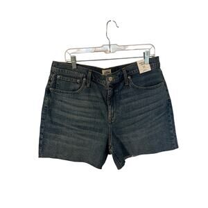 J. Crew High Rise Short Womens Size 32 Raw Hem Blue Denim NEW